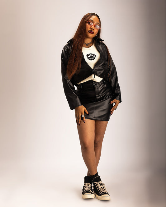 The Pyra Leather Skirt